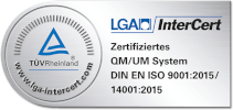 Zertifiziertes QMUM System DIN EN ISO 9001:2015/14001:2015