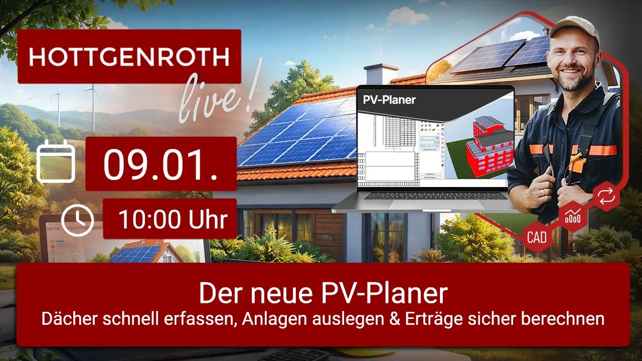 Aufzeichnung: Der neue PV-Planer – Dächer erfassen, Anlagen auslegen & Erträge sicher berechnen