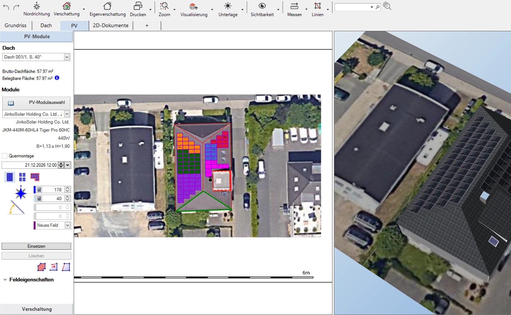 Dachschnellerfassung im PV-Planer