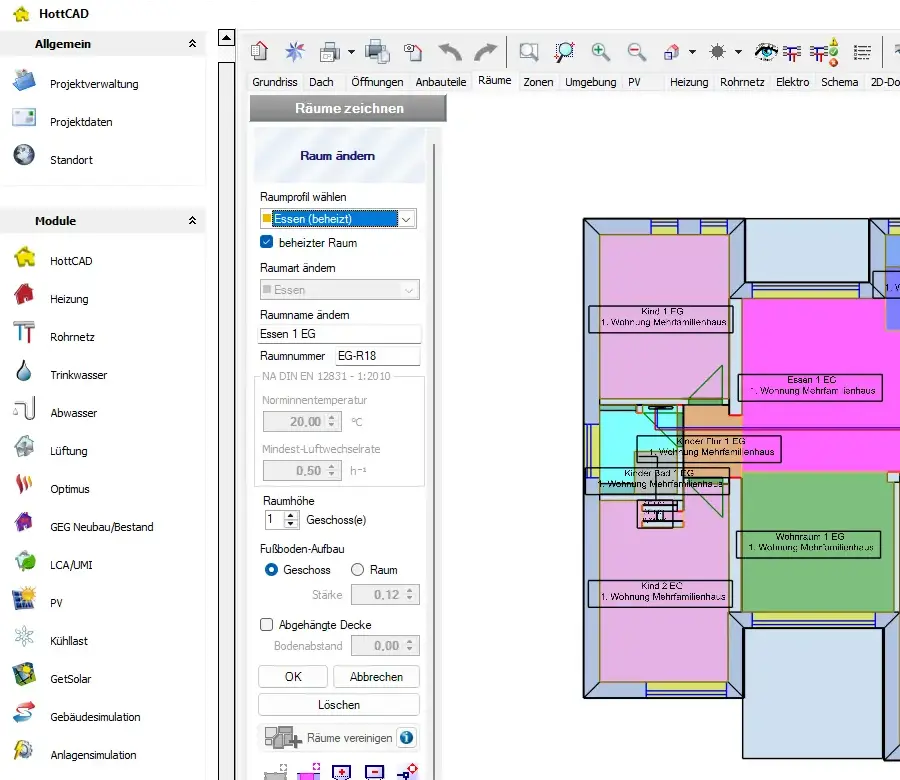 Screenshot - Räume zeichnen im ETU-Planer