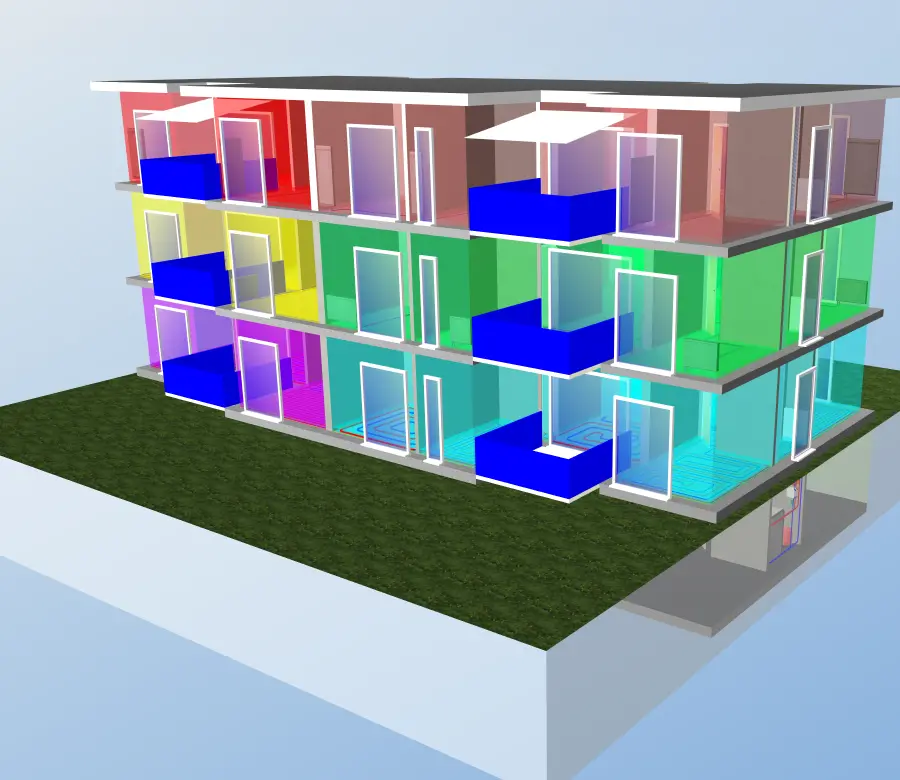 Screenshot - 3D-Gebäudemodell im ETU-Planer