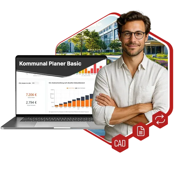 Kommunal Planer Basic auf einem Laptop