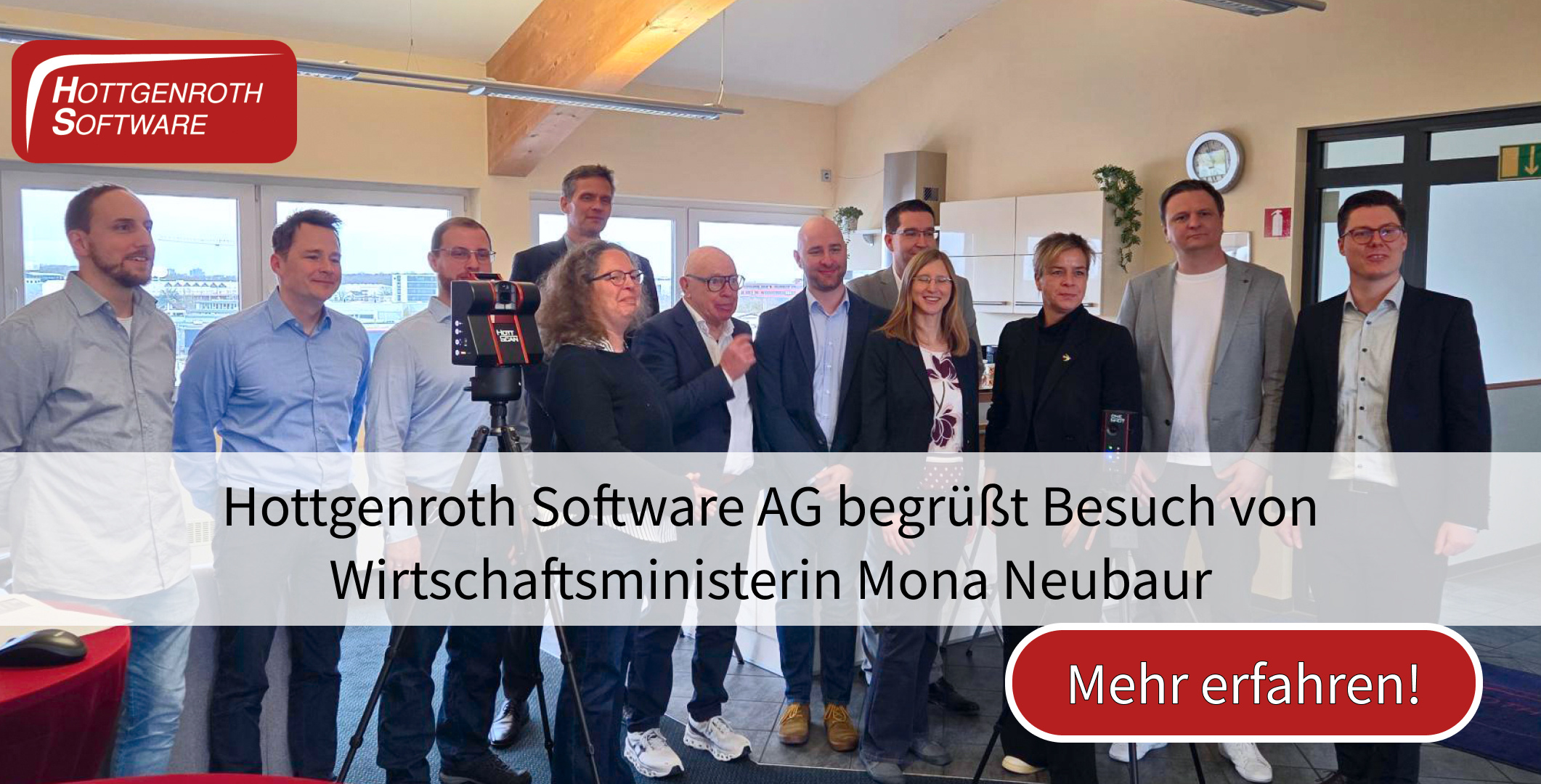 Hottgenroth Software AG begrüßt Be-such von Wirtschaftsministerin Mona Neubaur im Rahmen der „NRW Innova-tion Tour 2026“ 